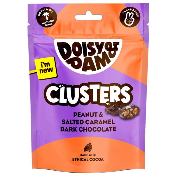 Clusters Peanut & Salted Caramel Chocolates, 80g - Doisy & Dam