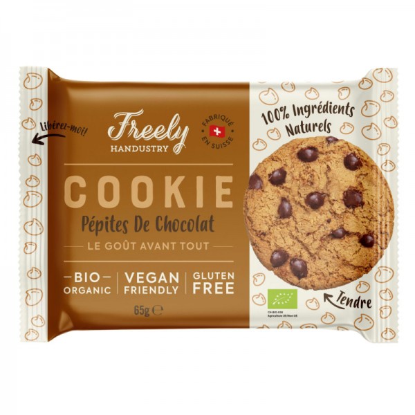 Cookie mit Schokoladenchips Bio, 65g - Freely Handustry
