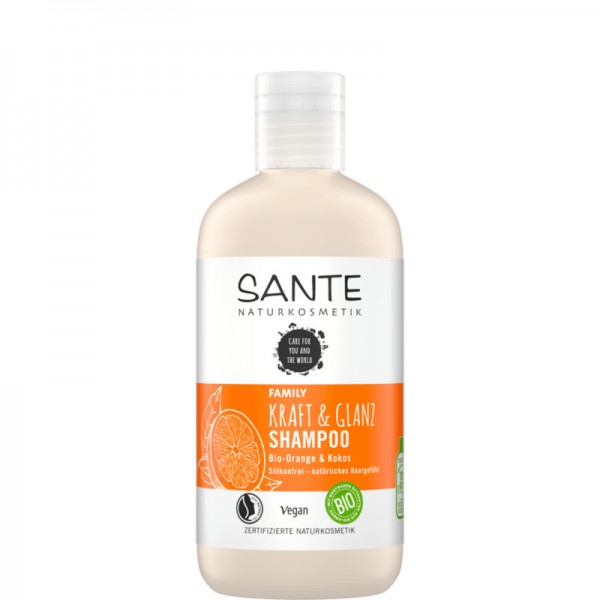 Family Kraft und Glanz Shampoo Bio-Orange & Kokos, 250ml - Sante